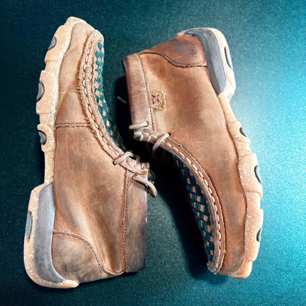 Twisted X Kid's Chukka Driving Mocs Oiled Saddle leather western youth 1 M kids